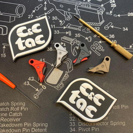 C&C Tac OP Style CNC Aluminum Trigger For Tokyo Marui G Series ( G Model )-DDC ( Desert Dirt Color )