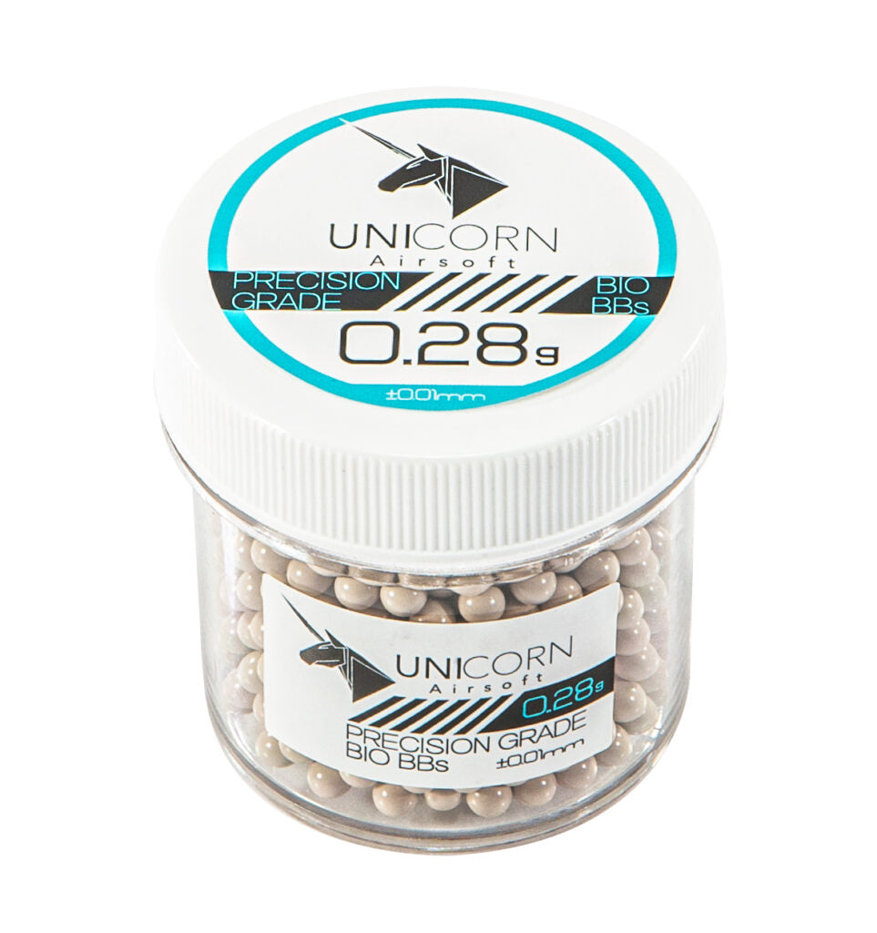 Unicorn 0.28g Precision Grade 6mm Airsoft BIO BBs ( Diameter 5.95mm +/-0.01 )