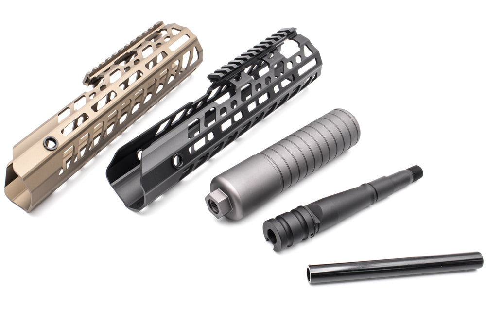 Artisan 10 Inch SUR300 Rail Handguard Set for SIG Airsoft MCX Virtus ( Black / DE )-DDC ( Desert Dirt Color )