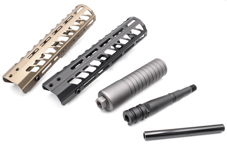 Artisan 10 Inch SUR300 Rail Handguard Set for SIG Airsoft MCX Virtus ( Black / DE )-DDC ( Desert Dirt Color )