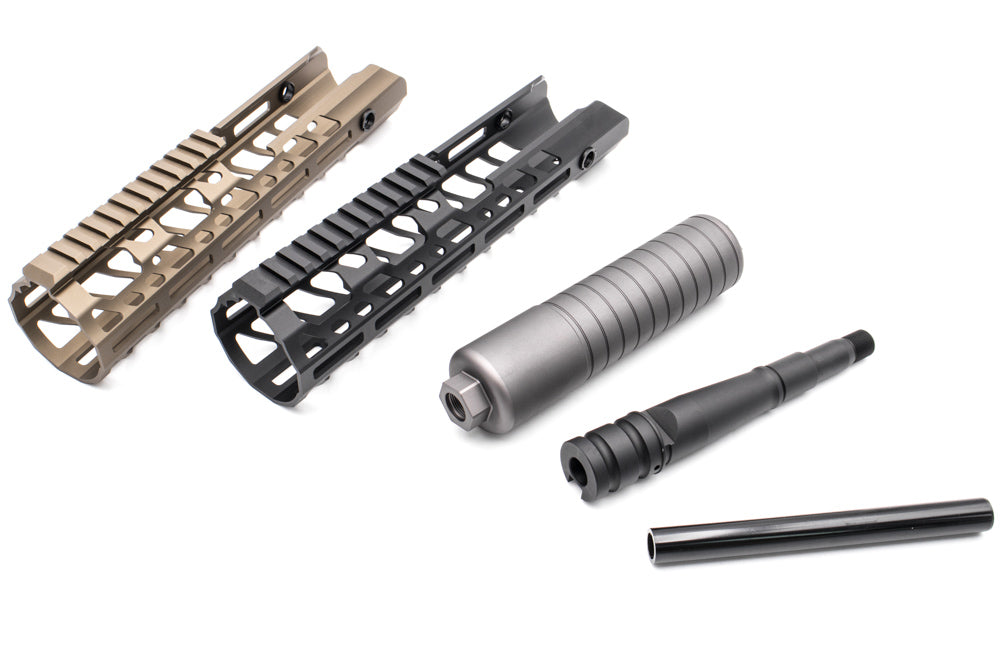 Artisan 10 Inch SUR300 Rail Handguard Set for SIG Airsoft MCX Virtus ( Black / DE )-DDC ( Desert Dirt Color )