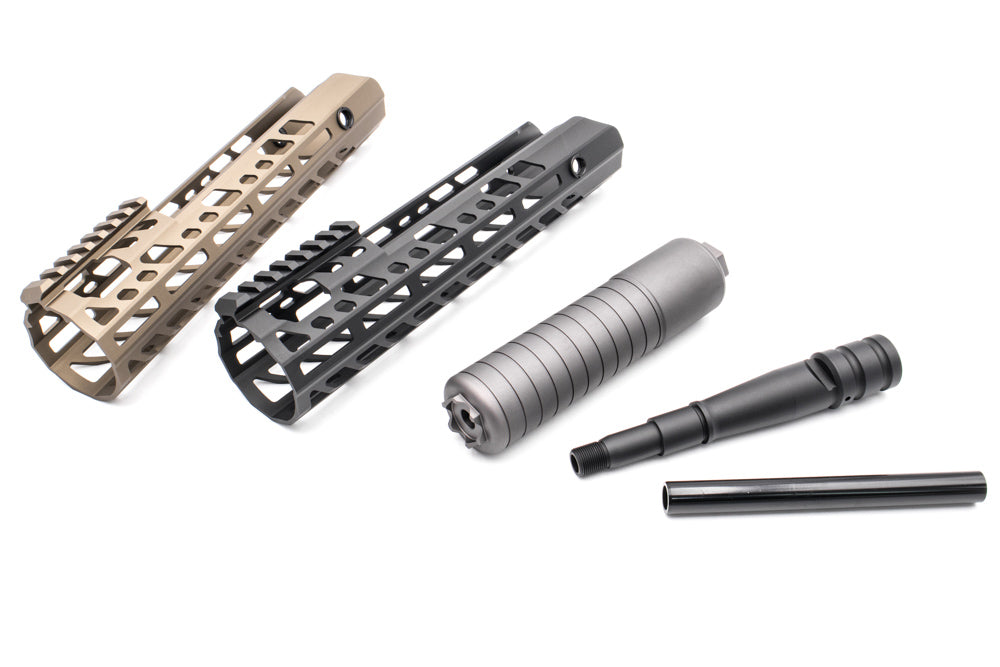 Artisan 10 Inch SUR300 Rail Handguard Set for SIG Airsoft MCX Legacy ( Black / DE )-DDC ( Desert Dirt Color )