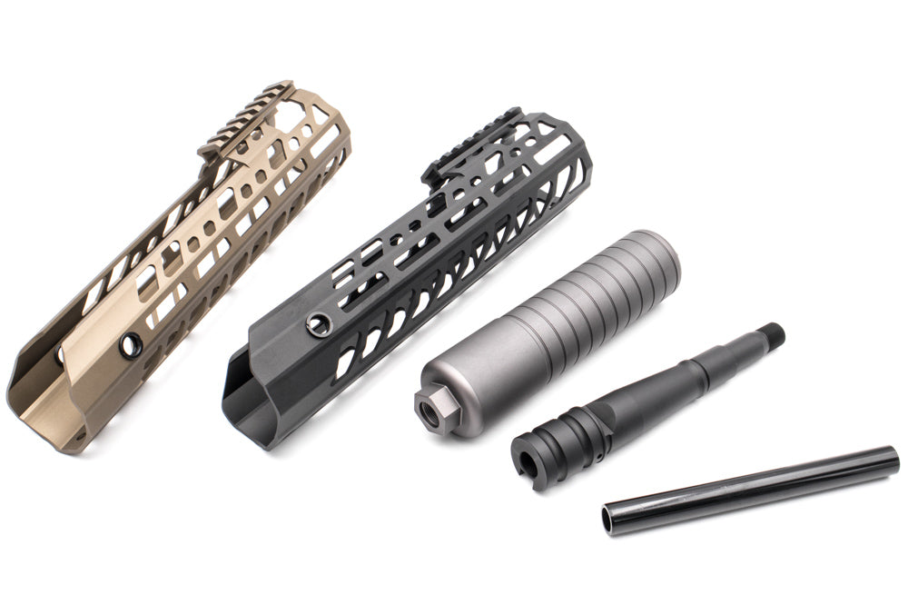 Artisan 10 Inch SUR300 Rail Handguard Set for SIG Airsoft MCX Legacy ( Black / DE )-DDC ( Desert Dirt Color )