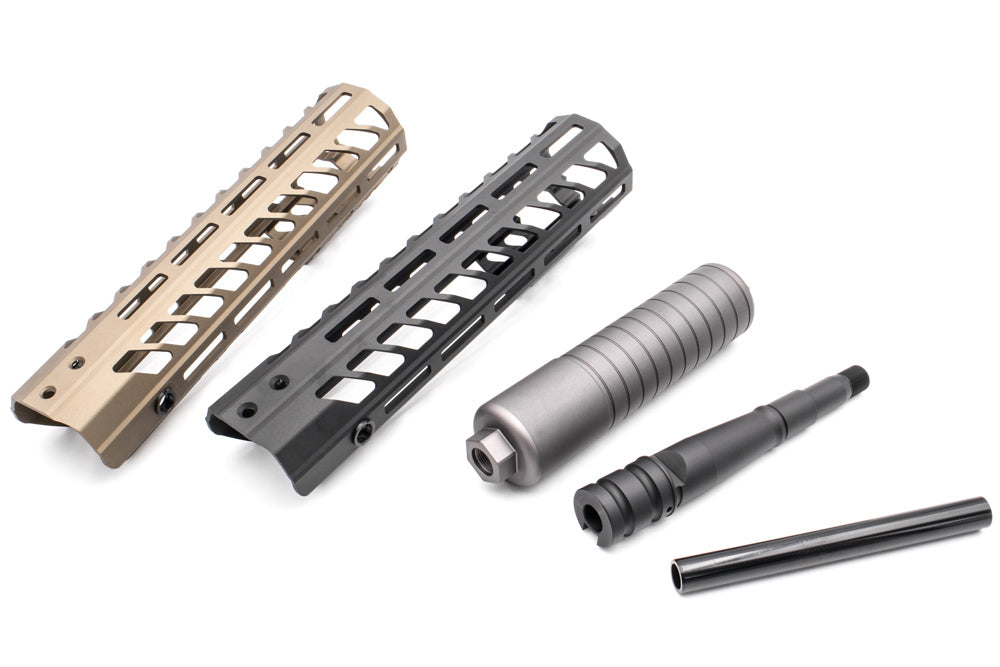 Artisan 10 Inch SUR300 Rail Handguard Set for SIG Airsoft MCX Legacy ( Black / DE )-DDC ( Desert Dirt Color )