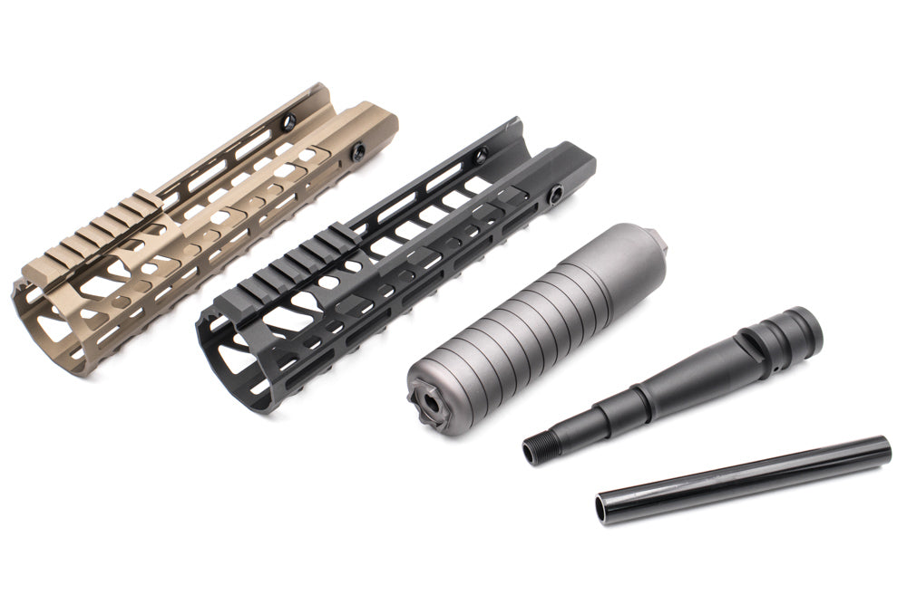 Artisan 10 Inch SUR300 Rail Handguard Set for SIG Airsoft MCX Legacy ( Black / DE )-DDC ( Desert Dirt Color )