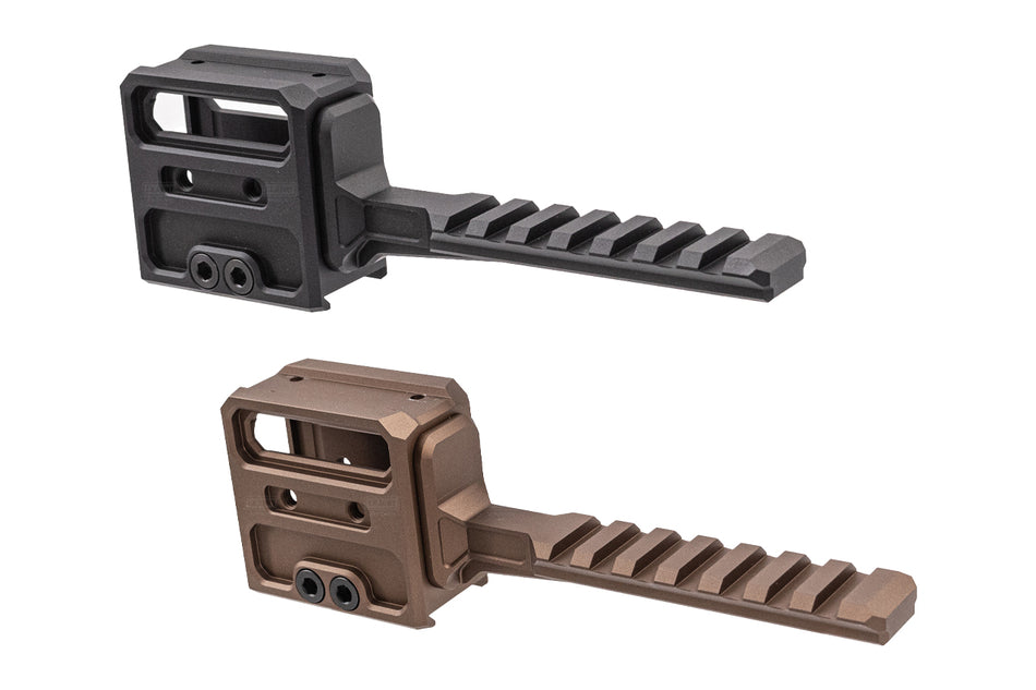 Airsoft Artisan T1 / T2 High Riser Mount with Front Riser Rail -FDE