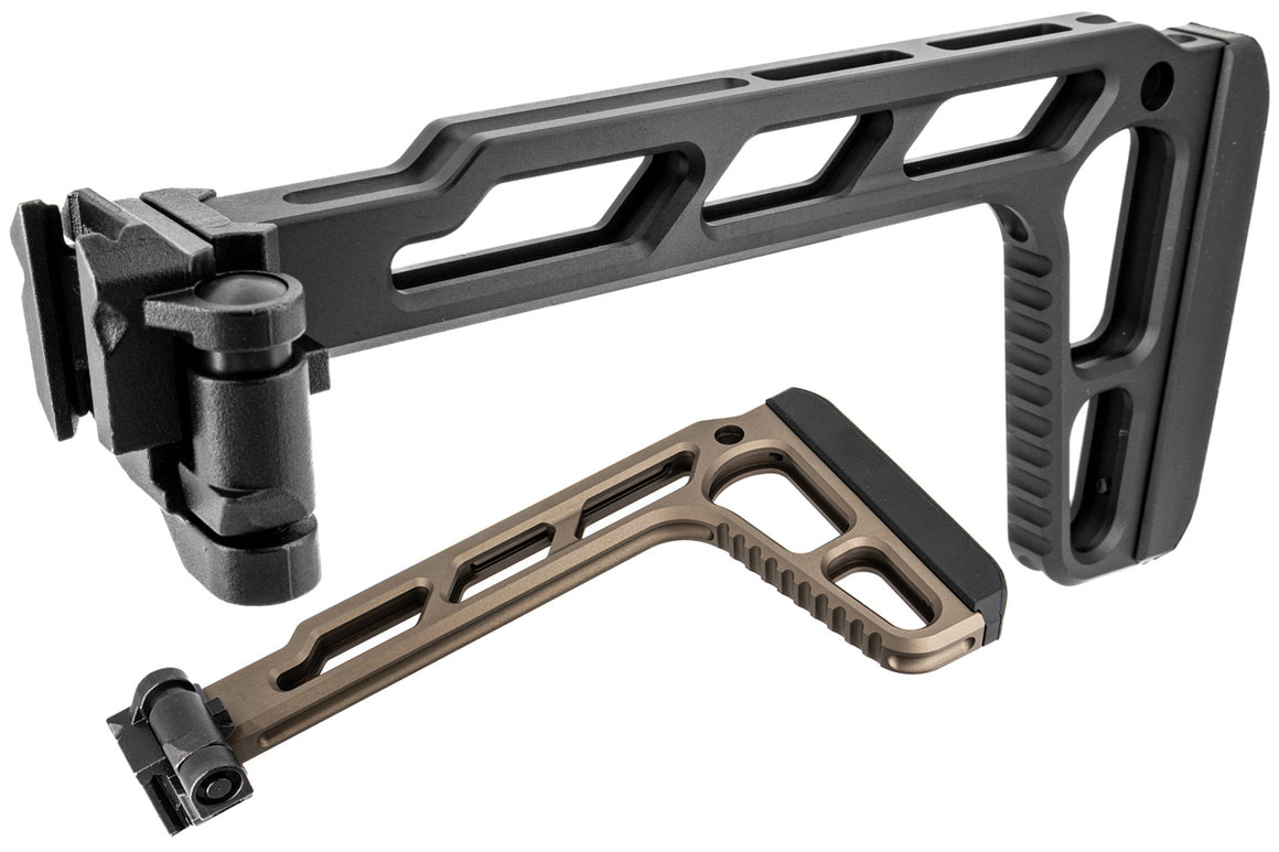 Artisan Light Weight Folding Style Stock for MCX / M1913 20mm Rail ( Black / DE )-Dark Earth ( DE )