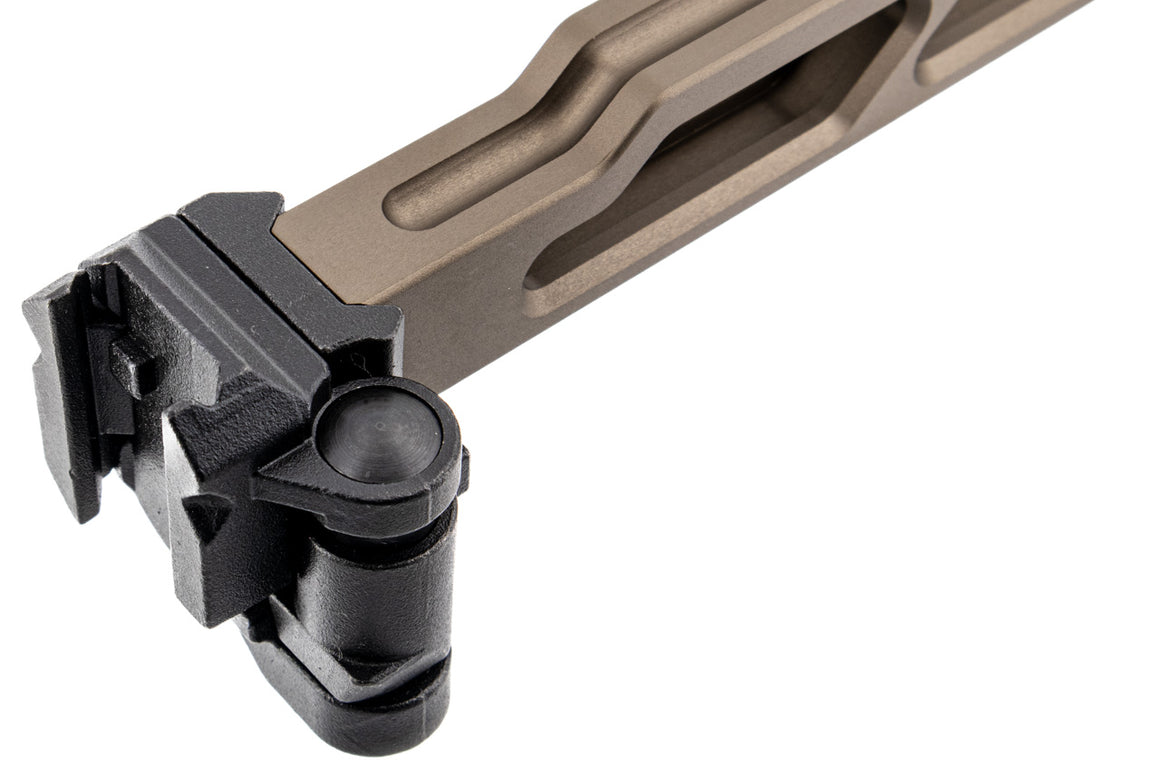 Artisan Light Weight Folding Style Stock for MCX / M1913 20mm Rail ( Black / DE )-Dark Earth ( DE )