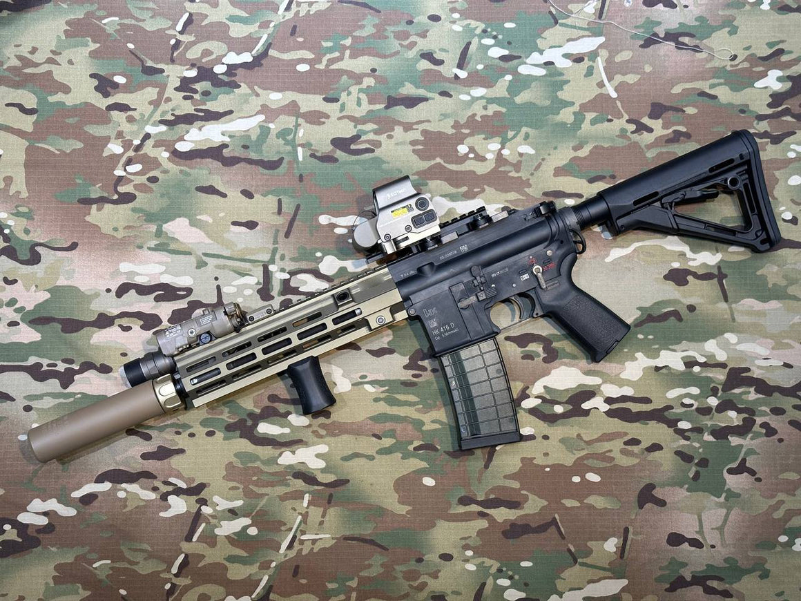 Artisan MK15 416 Style 9.5 inch M-LOK Handguard Rail for Airsoft AEG / GBB / EBB ( Black / DDC )-AEG / GBB-Black