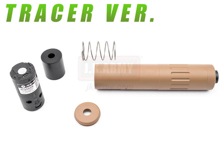 ARTISAN M4 2000 Style Dummy Barrel Extension with Flash Hider 14mm CCW + AT2000R Tracer Unit ( BK / DE )-Dark Earth ( DE )