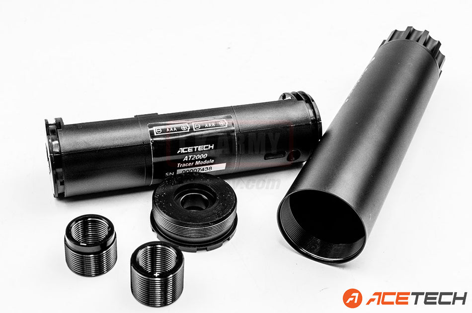 Acetech Predator BBs UV Tracer Unit S ( AT2000 + S Dummy Suppressor / Barrel Extension w/ Flash Hider 14mm CCW/CW )