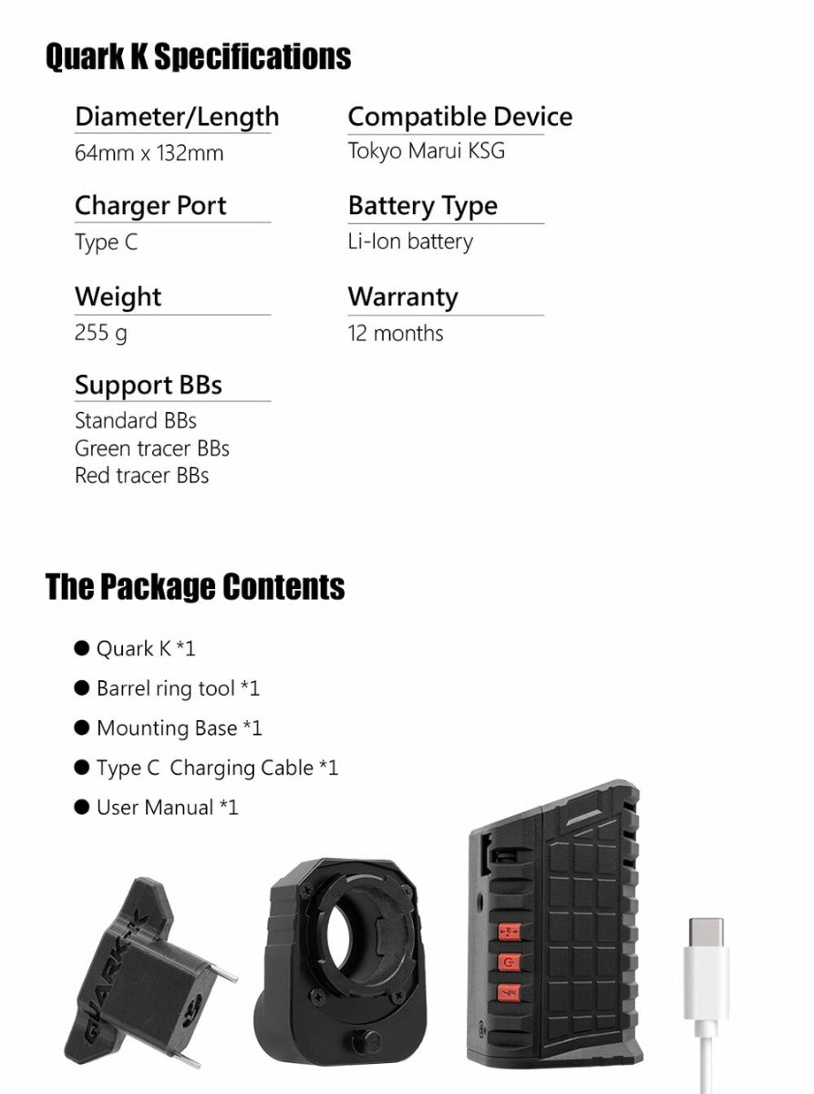 Acetech Quark K Bifrost Tracer Unit ( Design for KSG Shotgun )