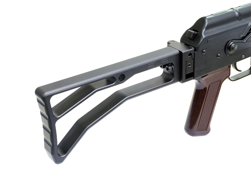 SLR Airsoftworks AK Billet Stock Assemble with Folding and Fixed Stock Adapters for Marui TM AKM GBBR
