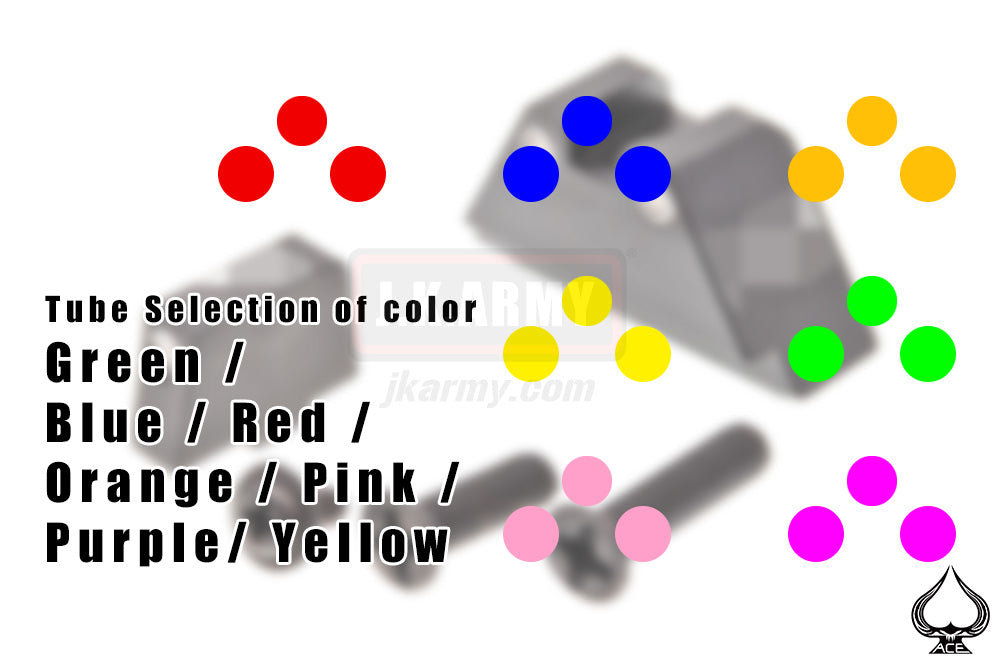 Ace 1 Arms Tritium Iron Suppressor G-Sight Set for G18 GBB Airsoft-Yellow