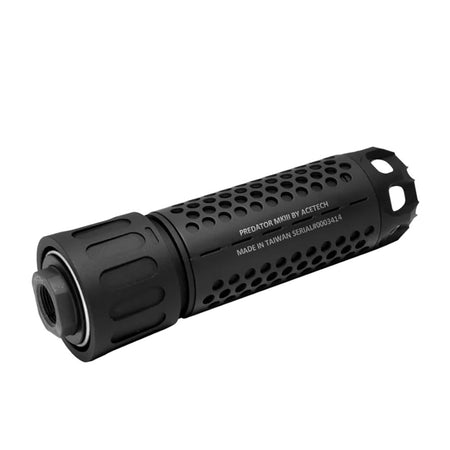 Acetech Predator MKIII Dummy Suppressor M14 CCW with Blaster M Tracer Inside ( Black ) ( Flame Effect )
