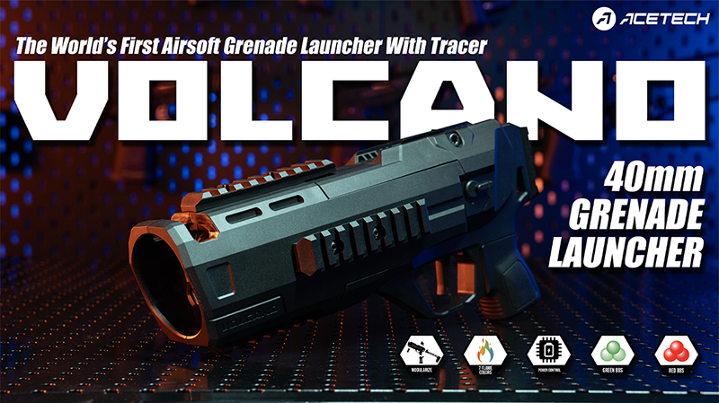 Acetech Volcano Tracer 40mm Grenade Launcher ( with RGB Color Flame Effect ) ( w/ Built-In Rechargeable Tracer Unit )