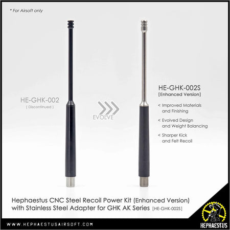 Hephaestus Full Steel Recoil Power Kit with Aluminum Adapter for GHK AK GBB Rifle Series ( Enhanced Version )