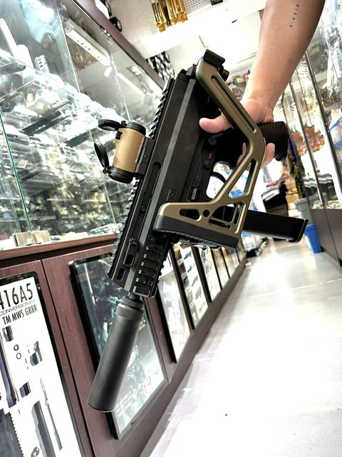 BBT M1913 20mm Rail Stock Adapter For Maruyama SCW-9 PRO-G SMG GBB ( Black )