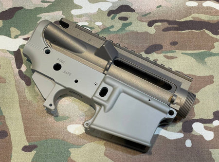 Angry Gun Cerakote CNC Upper & Lower Receiver ( Semi Version ) for Marui TM M4 MWS / MTR GBBR - GEI Style ( Burnt Bronze & Magpul FDE )