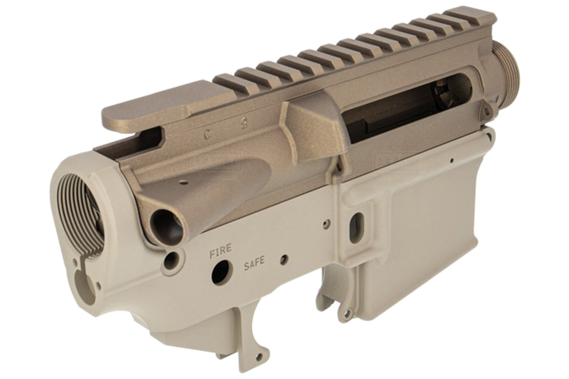 Angry Gun Cerakote CNC Upper & Lower Receiver ( Semi Version ) for Marui TM M4 MWS / MTR GBBR - GEI Style ( Burnt Bronze & Magpul FDE )