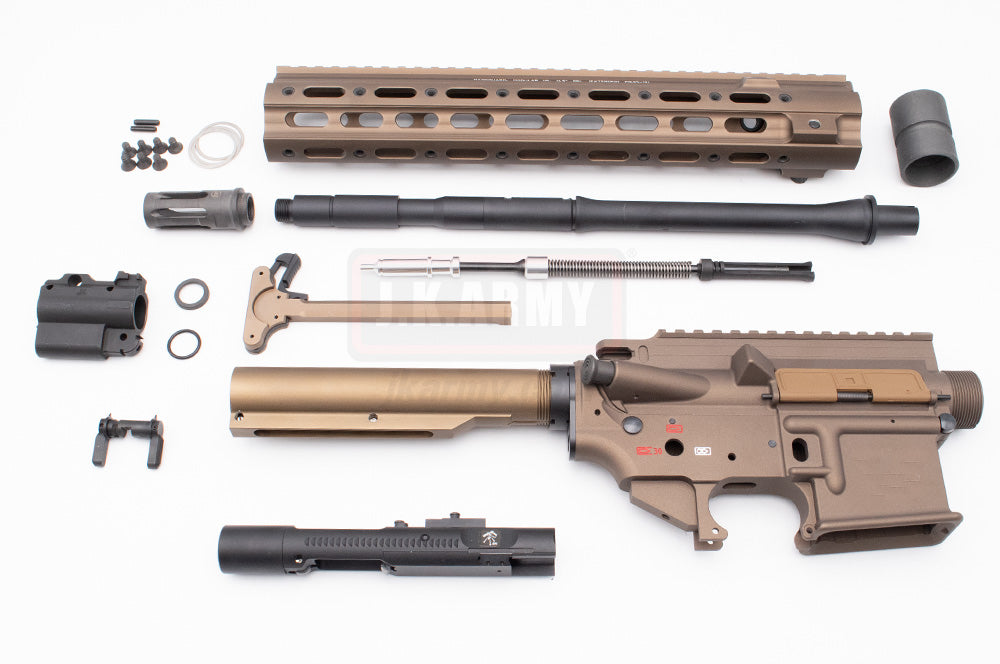 Angry Gun 416D TM MWS Conversion Kit with 14.5 inch SMR Rail ( Black / FDE ) ( Marui MWS )-FDE