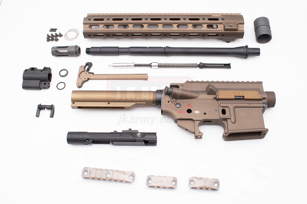 Angry Gun 416D TM MWS Conversion Kit with 14.5 inch SMR Rail ( Black / FDE ) ( Marui MWS )-FDE