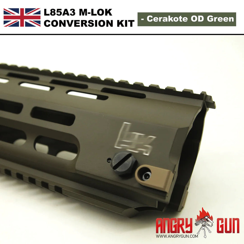 Angry Gun L85A3 M-LOK Conversion Kit For G&G L85 AEG / ICS / WE L85 GBBR ( Cerakote OD Green ) -ICS AEG
