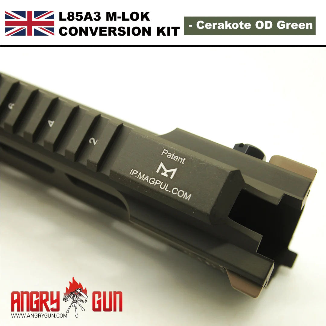 Angry Gun L85A3 M-LOK Conversion Kit For G&G L85 AEG / ICS / WE L85 GBBR ( Cerakote OD Green ) -ICS AEG