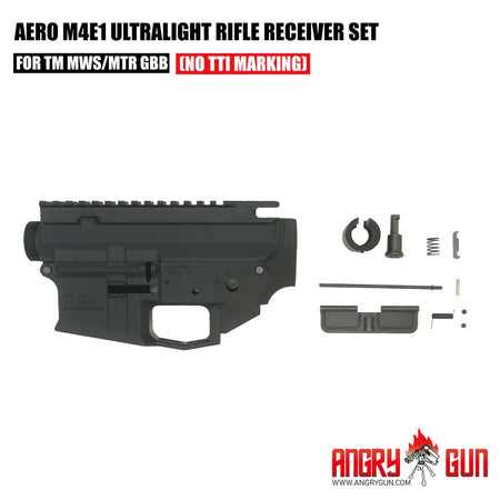 Angry Gun M4E1 Aero Style CNC Aluminum Upper & Lower Receiver Conversion Kit for Tokyo Marui M4 MWS GBBR Series ( Limited Edition )