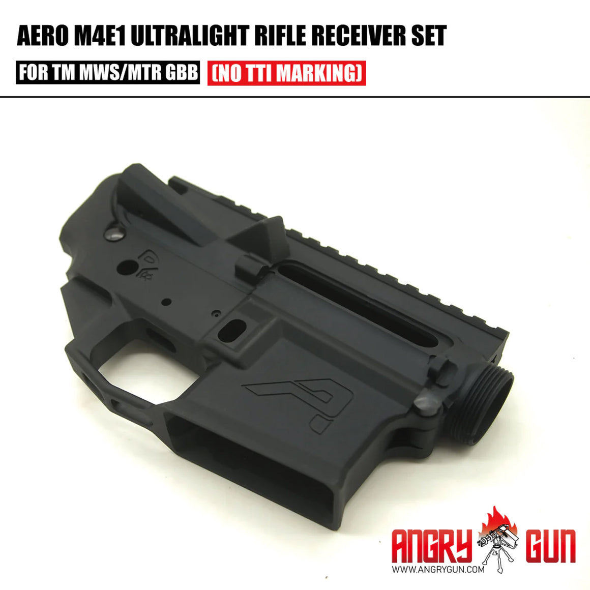 Angry Gun M4E1 Aero Style CNC Aluminum Upper & Lower Receiver Conversion Kit for Tokyo Marui M4 MWS GBBR Series ( Limited Edition )