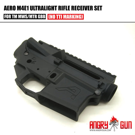 Angry Gun M4E1 Aero Style CNC Aluminum Upper & Lower Receiver Conversion Kit for Tokyo Marui M4 MWS GBBR Series ( Limited Edition )