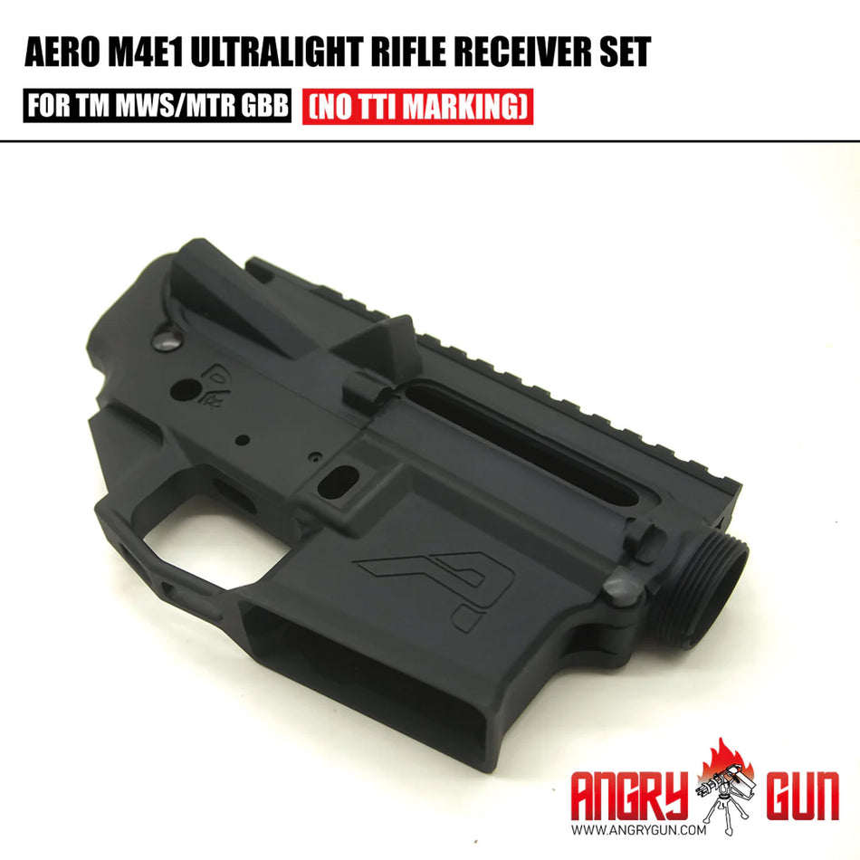 Angry Gun M4E1 Aero Style CNC Aluminum Upper & Lower Receiver Conversion Kit for Tokyo Marui M4 MWS GBBR Series ( Limited Edition )