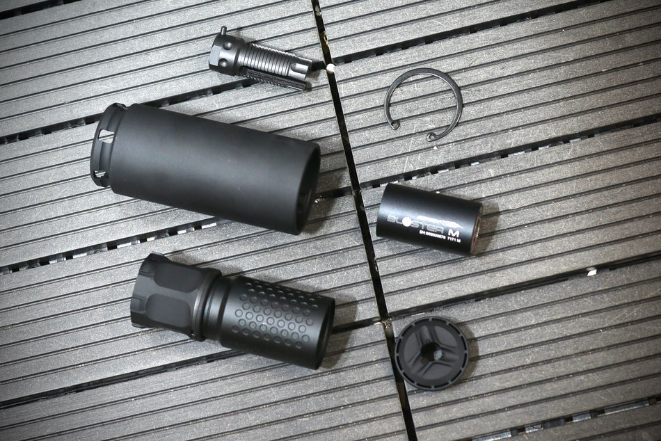 Angry Gun QDC / MCQ-PRT Barrel Extension Dummy with Acetech Blaster Module Tracer Unit ( Tracer Version )-FDE