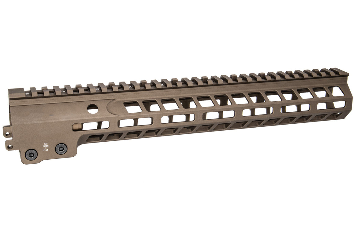 Angry Gun MK14 Style M-LOK Handguard Rail 13 inch for AEG / GBB / MWS ( Black / DDC )-DDC ( Desert Dirt Color )