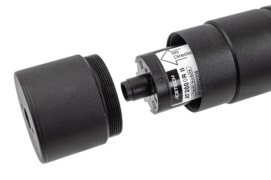 Angry Gun MP9 MINI Tracer Barrel Extension / Airsoft Suppressor For KSC / KWA MP9 / TP9 GBB Series ( with Acetech AT2000R Tracer Unit )