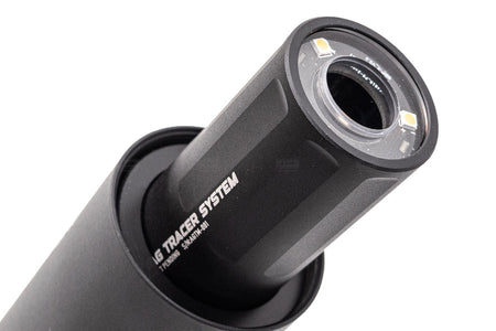 Angry Gun MP9 COMPACT Tracer Barrel Extension / Airsoft Suppressor For KSC / KWA MP9 / TP9 GBB Series ( With AG Tracer System Tracer Unit )-FDE