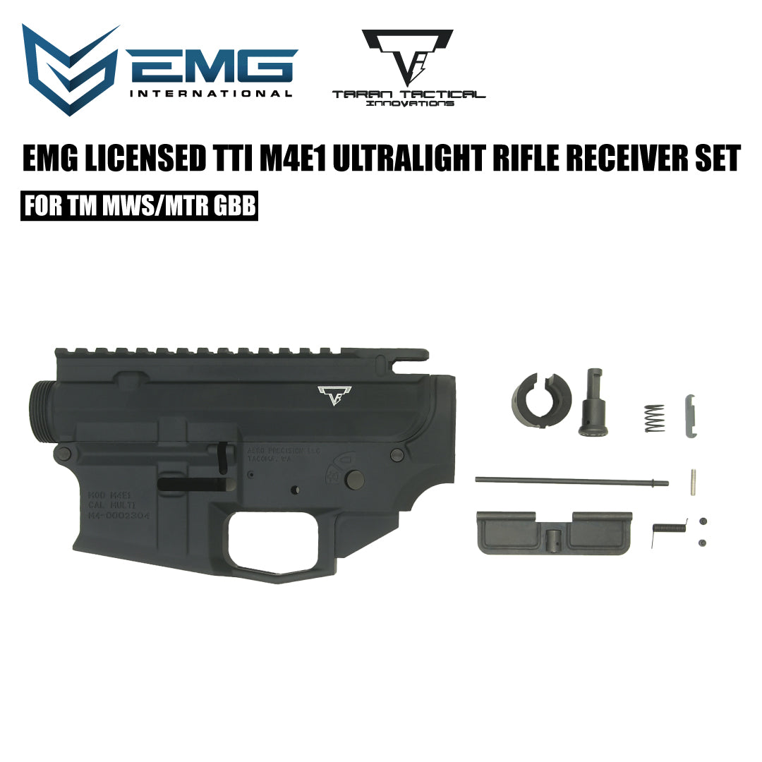 EMG TTI Licensed M4E1 Aero Style CNC Aluminum Ultra Light Upper & Lower Receiver Conversion Kit for Tokyo Marui TM M4 MWS GBBR Series ( Limited Edition ) ( by Angry Gun )