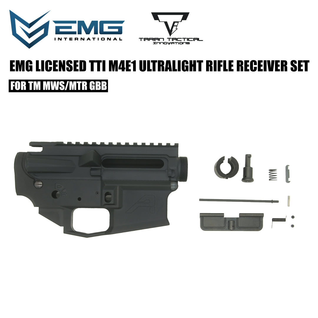 EMG TTI Licensed M4E1 Aero Style CNC Aluminum Ultra Light Upper & Lower Receiver Conversion Kit for Tokyo Marui TM M4 MWS GBBR Series ( Limited Edition ) ( by Angry Gun )