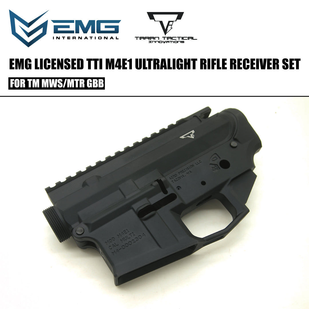EMG TTI Licensed M4E1 Aero Style CNC Aluminum Ultra Light Upper & Lower Receiver Conversion Kit for Tokyo Marui TM M4 MWS GBBR Series ( Limited Edition ) ( by Angry Gun )