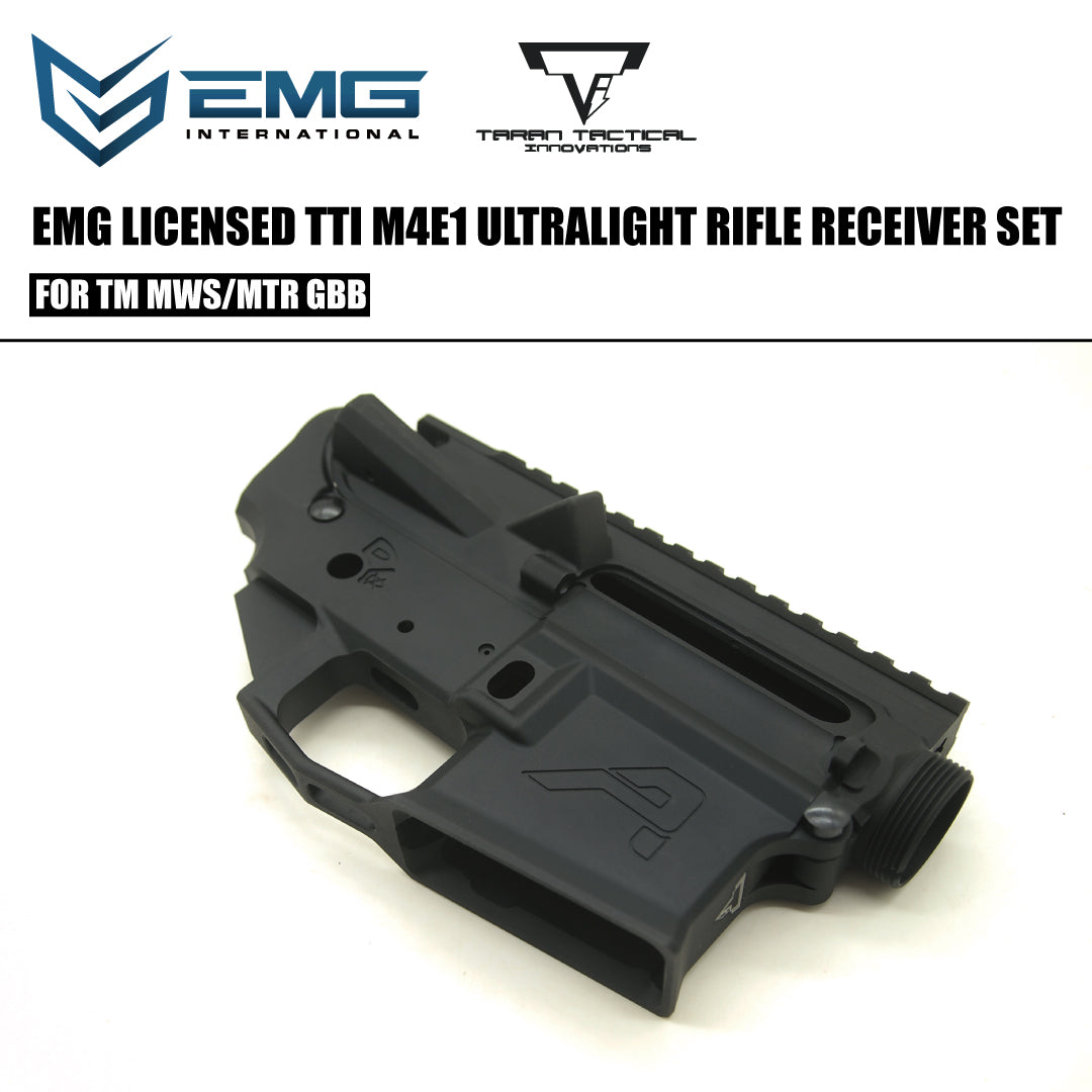 EMG TTI Licensed M4E1 Aero Style CNC Aluminum Ultra Light Upper & Lower Receiver Conversion Kit for Tokyo Marui TM M4 MWS GBBR Series ( Limited Edition ) ( by Angry Gun )