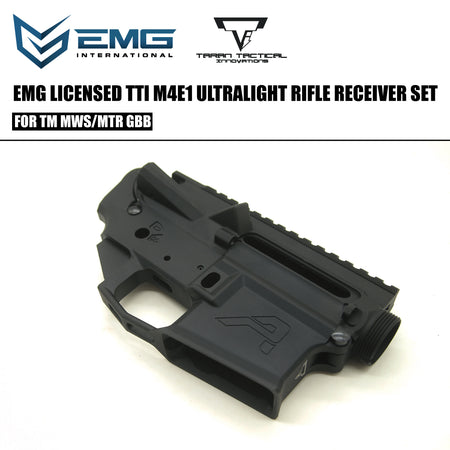 EMG TTI Licensed M4E1 Aero Style CNC Aluminum Ultra Light Upper & Lower Receiver Conversion Kit for Tokyo Marui TM M4 MWS GBBR Series ( Limited Edition ) ( by Angry Gun )