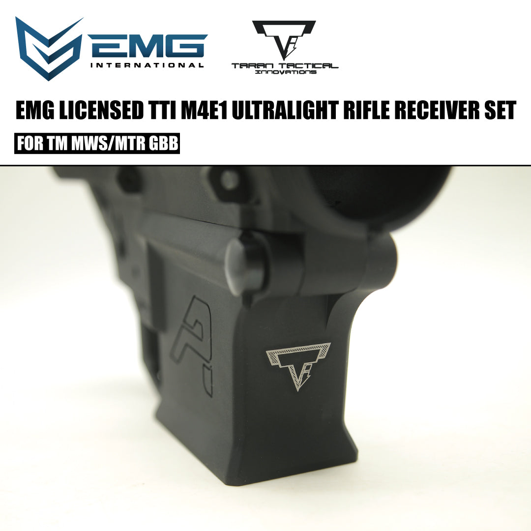EMG TTI Licensed M4E1 Aero Style CNC Aluminum Ultra Light Upper & Lower Receiver Conversion Kit for Tokyo Marui TM M4 MWS GBBR Series ( Limited Edition ) ( by Angry Gun )