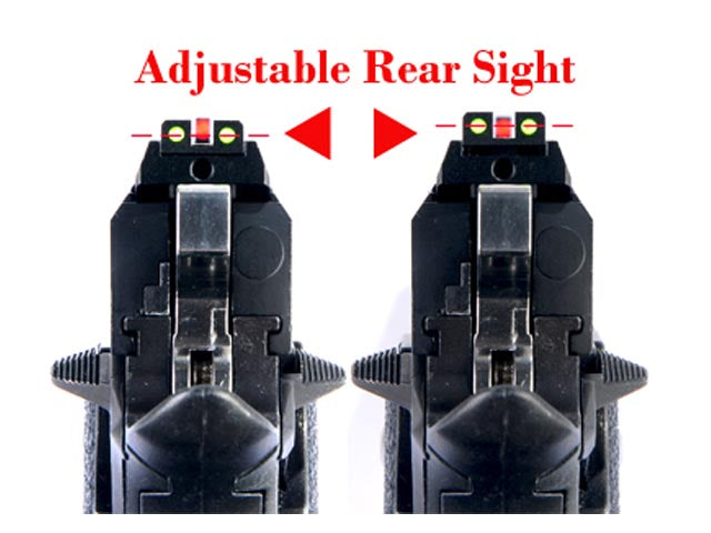 AIP Adjustable Aluminum Front and Rear Sight ( Fiber ) For TM 5.1