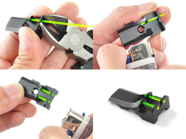 AIP Aluminum Front and Rear Sight ( Fiber) Version.3 For Marui TM Hi-Capa 5.1 Series