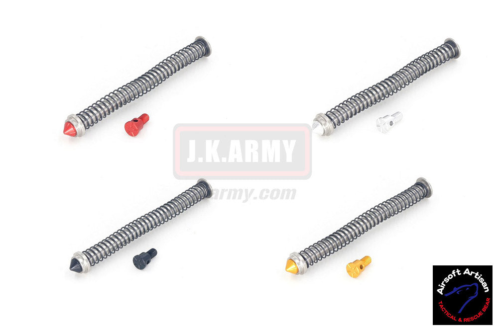 Airsoft Artisan Modular Stainless Steel 120% Recoil Spring Guide for Tokyo Marui Model 17 GBB-Black