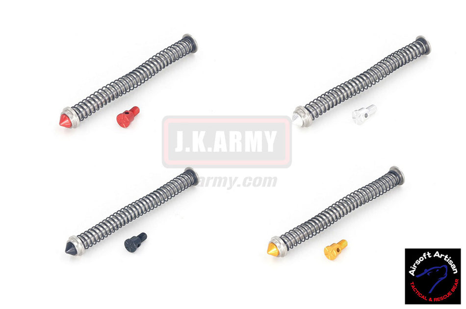 Airsoft Artisan Modular Stainless Steel 120% Recoil Spring Guide for Tokyo Marui Model 17 GBB-Black