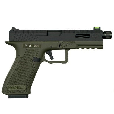 Novritsch SSP18 Gas Blowback Pistol ( Black / OD )-Olive Drab