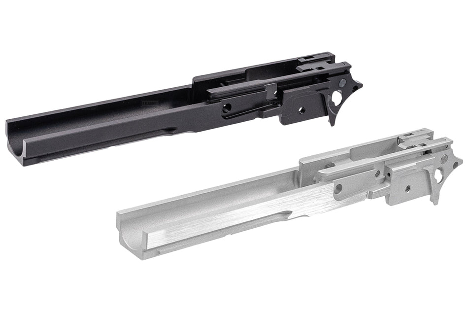 Airsoft Masterpiece AM 5" Long Dustcover Tactical Frame For Marui TM Hi-Capa GBBP Series -Silver