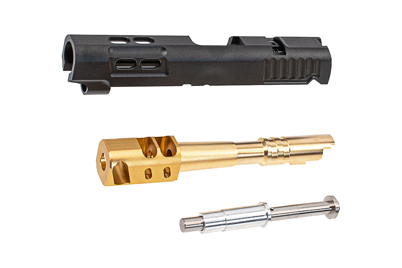 Airsoft Masterpiece AM 6" CNC Aluminum S Style DVC Steel Open Slide Kit For Tokyo Marui TM Hi-Capa GBBP Series