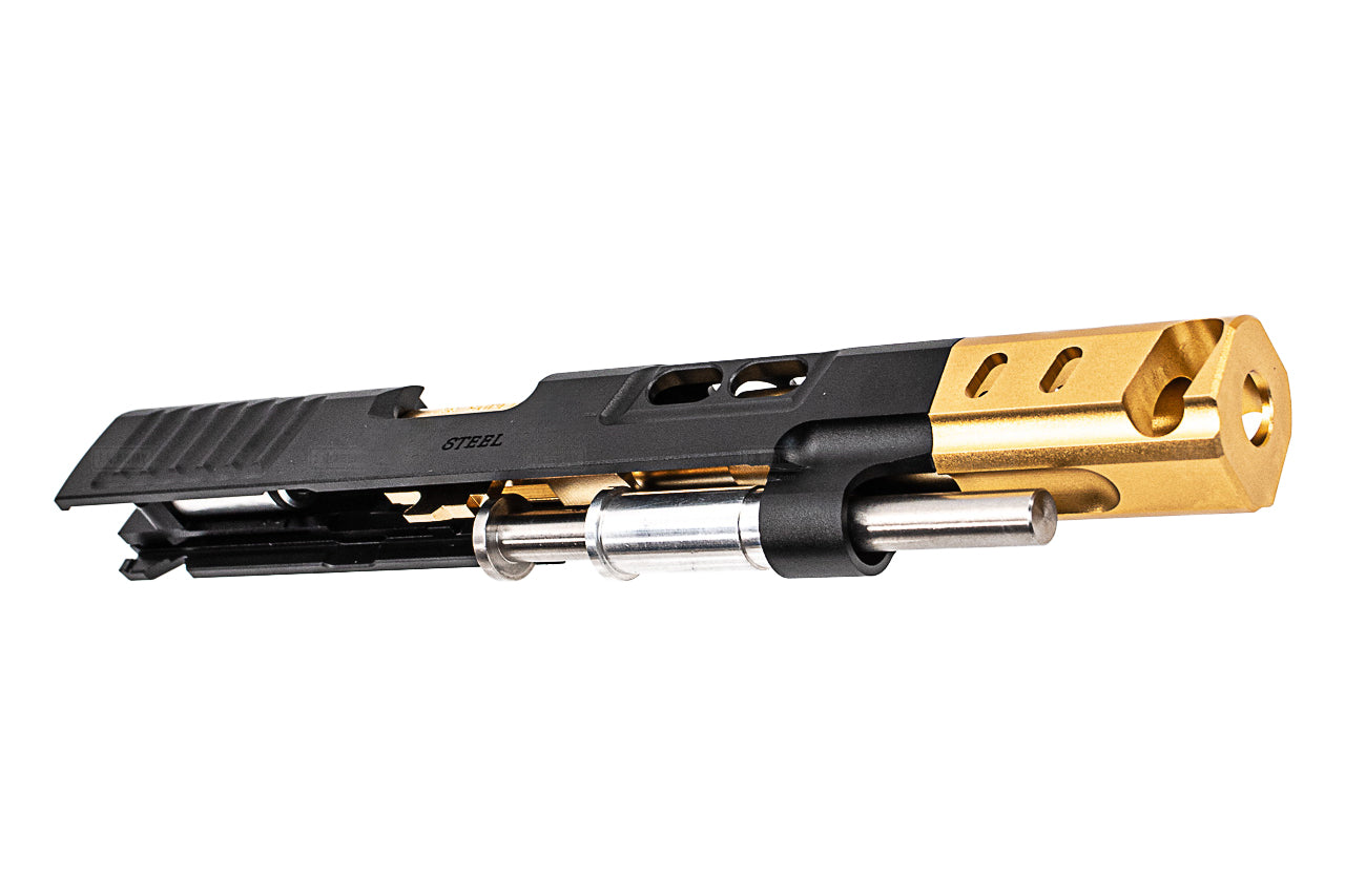 Airsoft Masterpiece AM 6" CNC Aluminum S Style DVC Steel Open Slide Kit For Tokyo Marui TM Hi-Capa GBBP Series